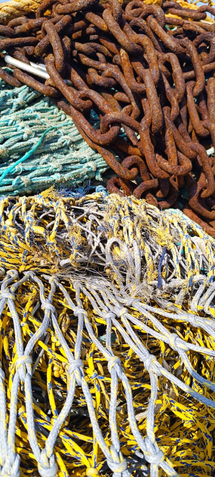Filet de pêche colorés
