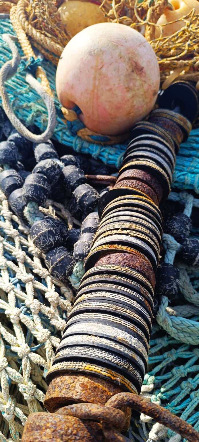 Filet de pêche colorés